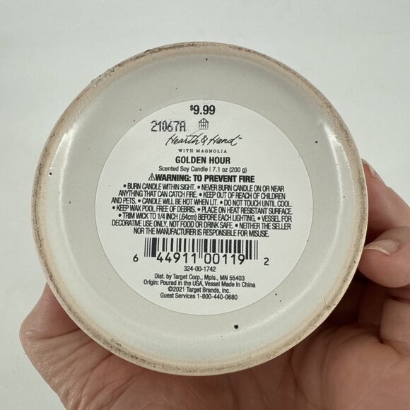 New Hearth And Hand With Magnolia Golden Hour 7.1 oz Scented Soy Candle ￼ - Picture 2 of 4